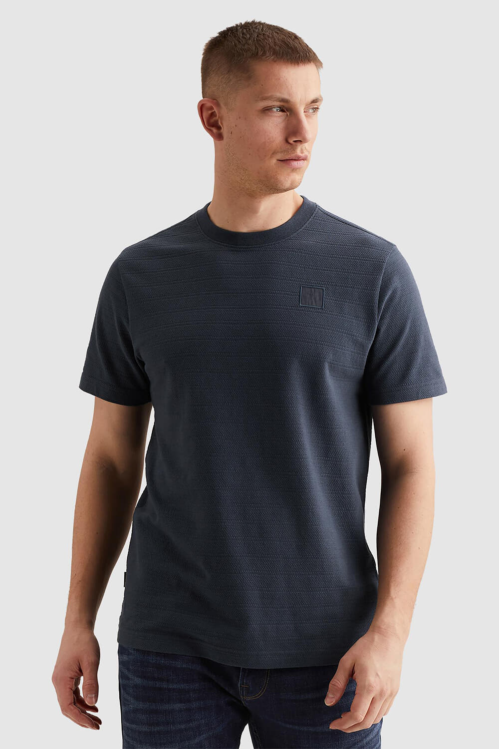 Pme Legend T-shirt jacquard strip Indigo