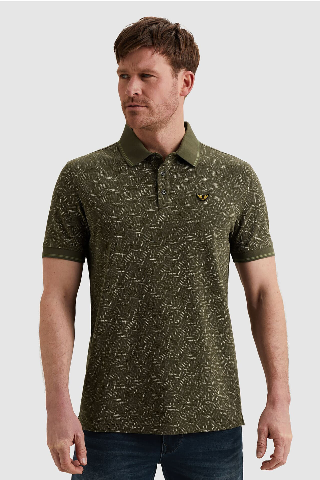 Pme Legend Short sleeve polo fine pique all o Groen