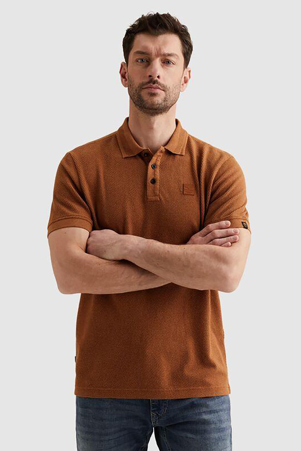 Pme Legend Polo Popcorn Jersey Oranje