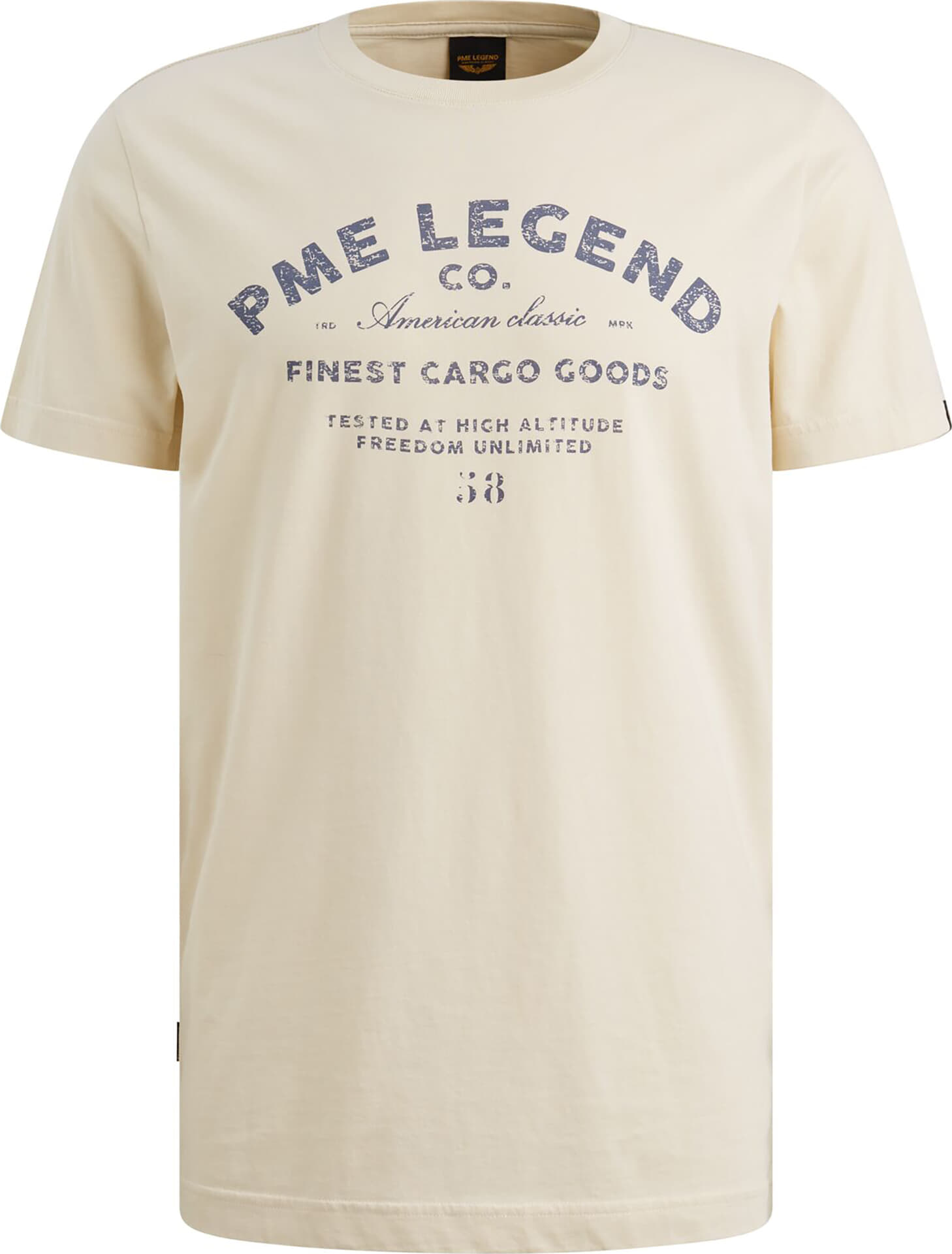 Pme Legend Short sleeve r-neck play single je Beige
