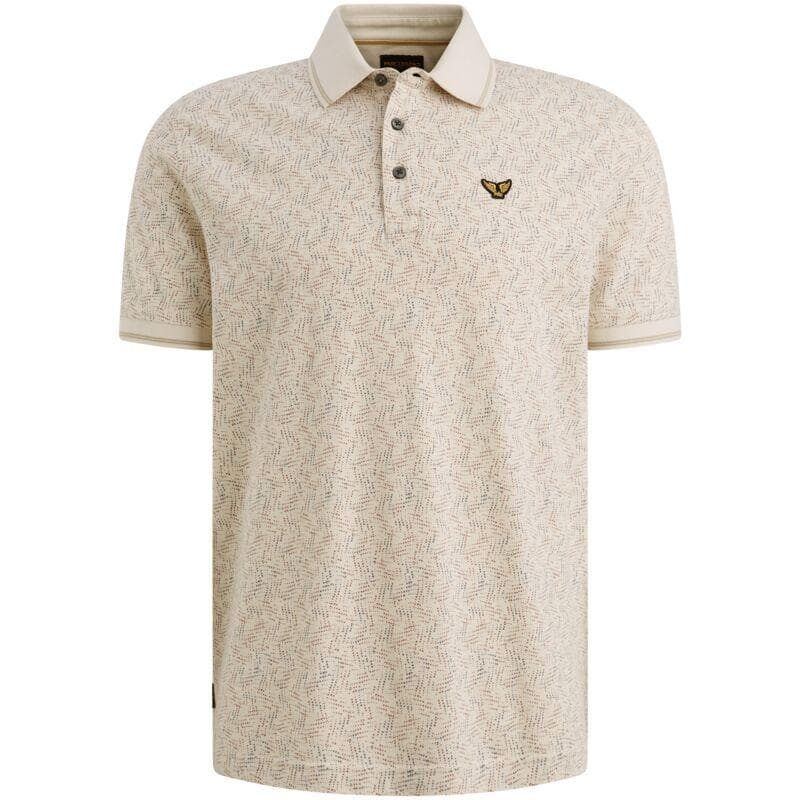 Pme Legend Polo Fine Pique all over print Beige