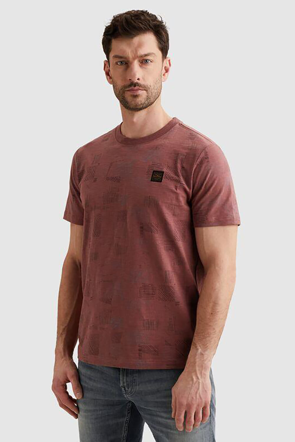 Pme Legend T-shirt aop cotton slub Roze
