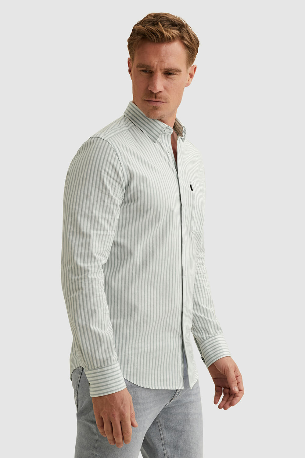 Vanguard Overhemd YD Stripe Promenade Blauw