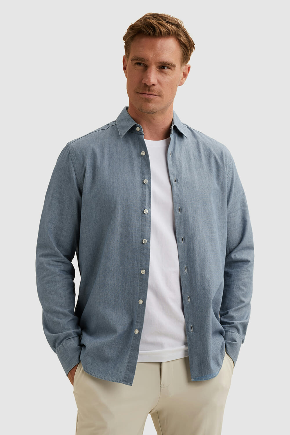 Vanguard Overhemd Indigo Chambray Chami Indigo