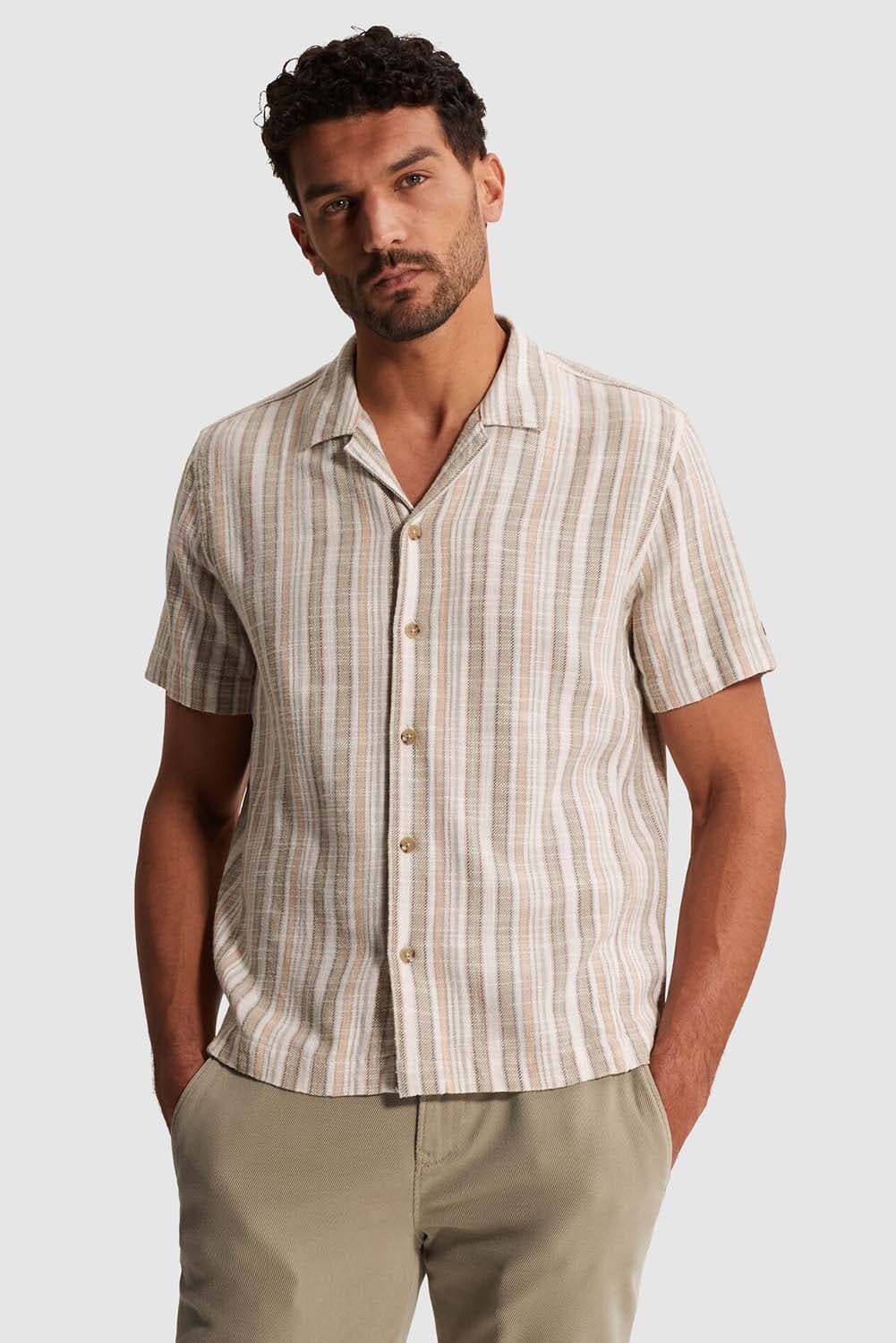 Cast Iron Overhemd Slub Twill Kaki