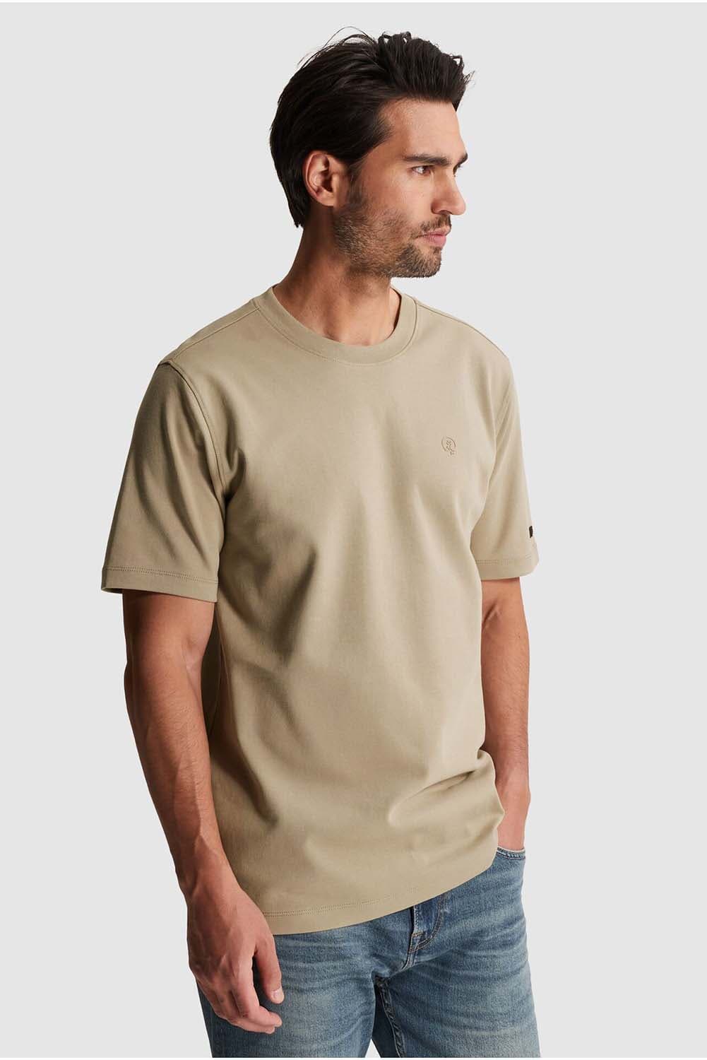 Cast Iron T-shirt regular fit Kaki