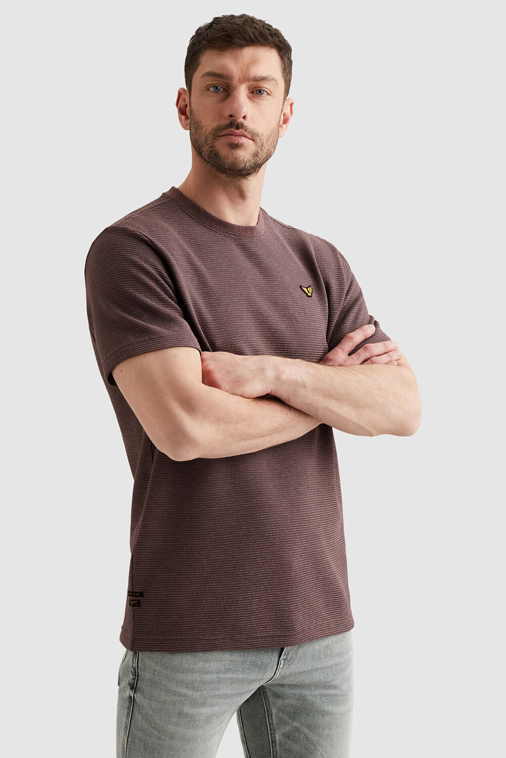 Pme Legend T-shirt Two Tone Texture Paars