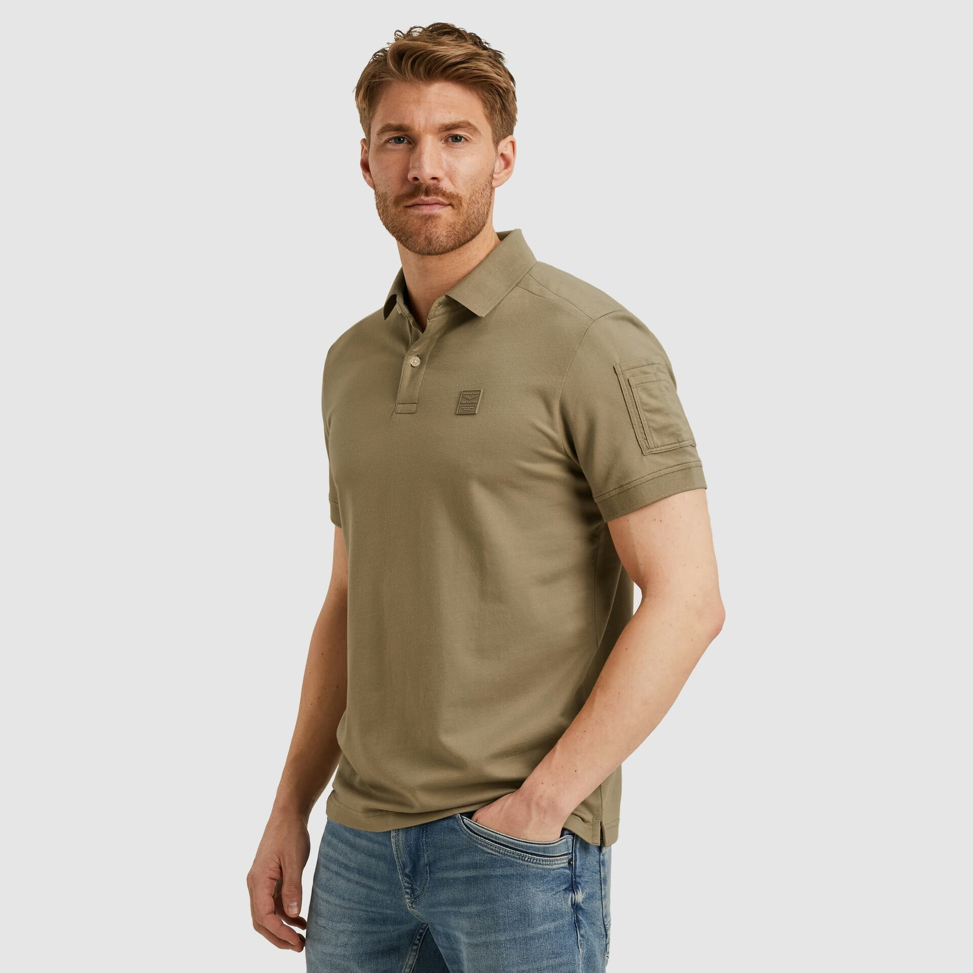Pme Legend Polo met Flight Pocket Beige Pme Legend Polo met Flight Pocket Beige