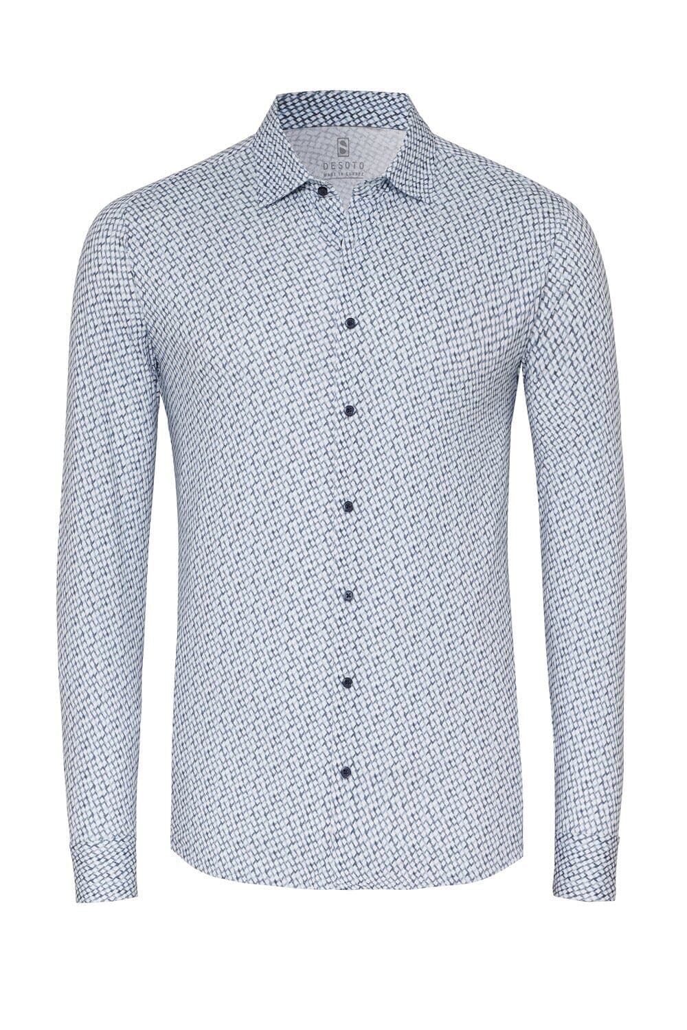 Desoto Overhemd Kent Casual Strijkvrij Blauw