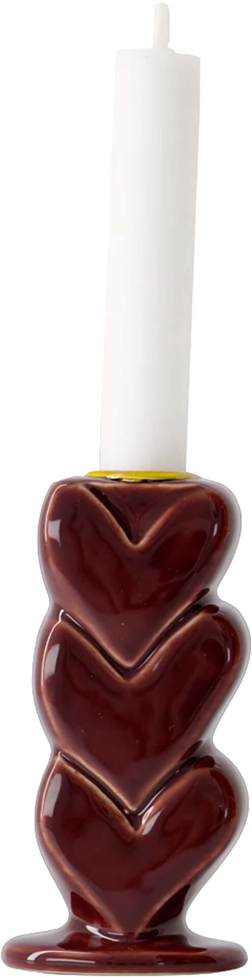 Zusss kandelaar keramiek hartjes Bordeaux Rood