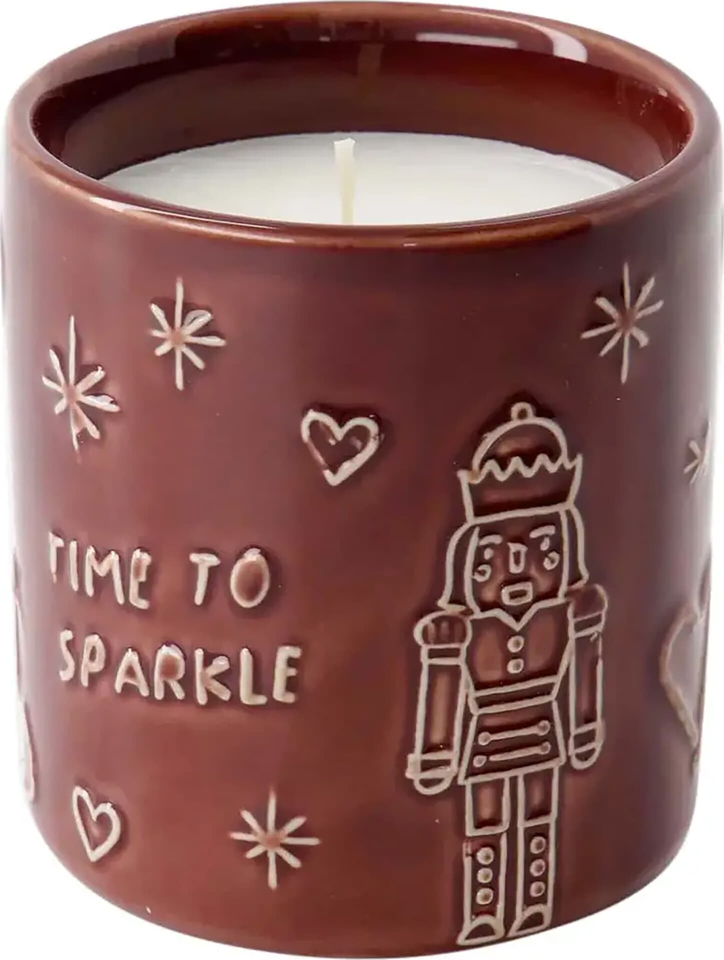 Zusss geurkaars keramiek time to sparkle Bordeaux Rood