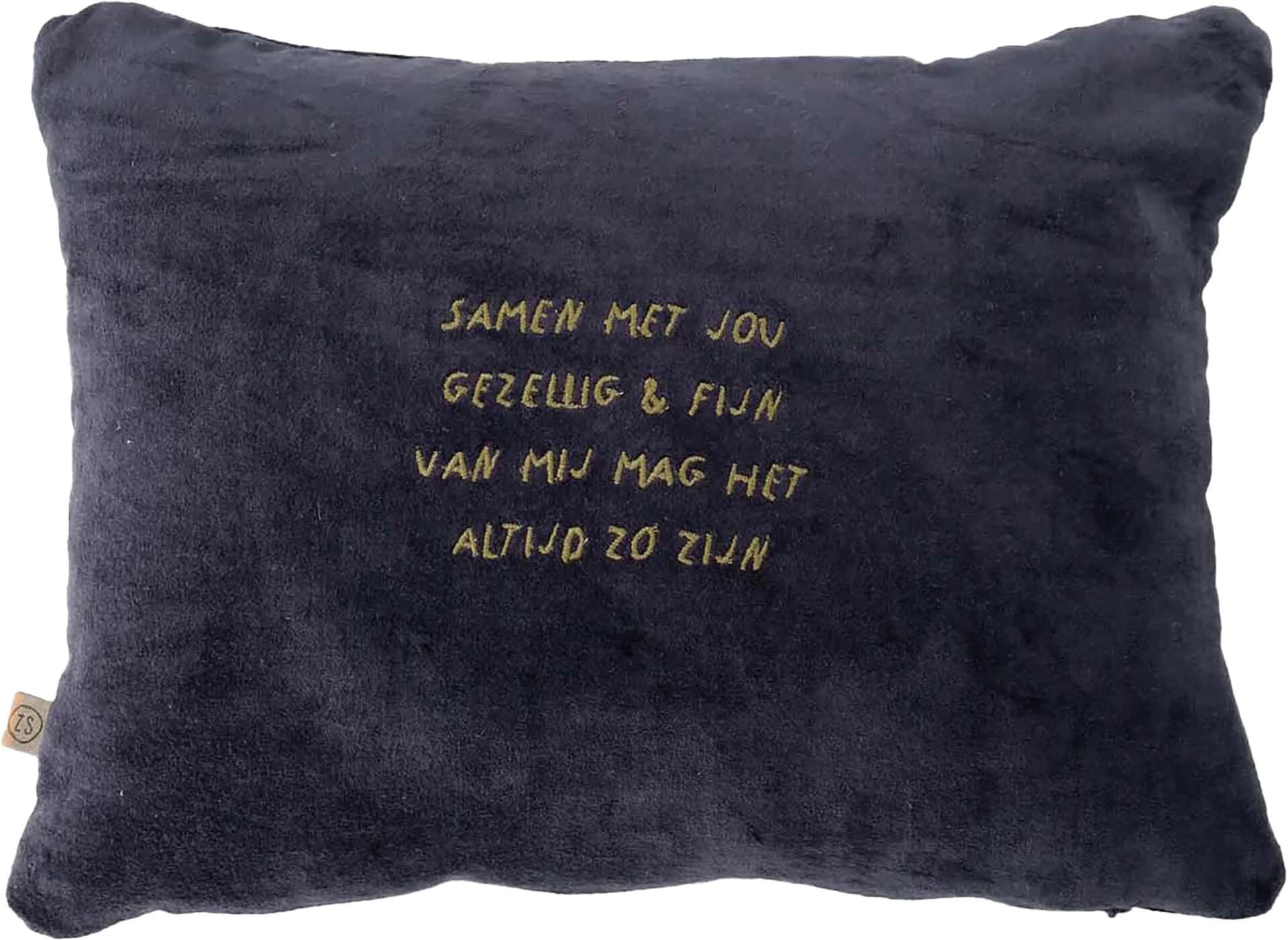 Zusss Kussen Samen met jou 35x25cm  Blauw