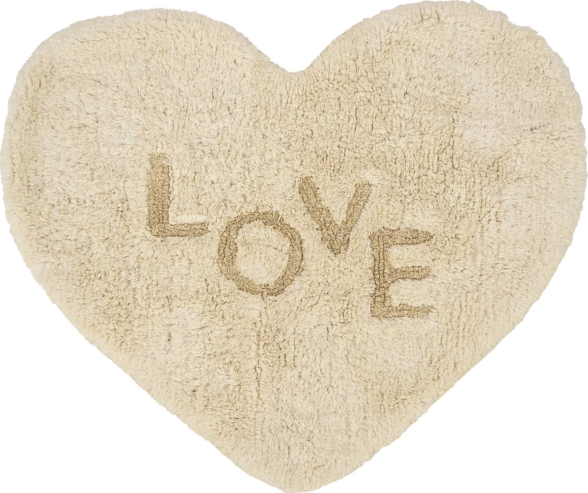 Zusss Badmat love hartje Off White
