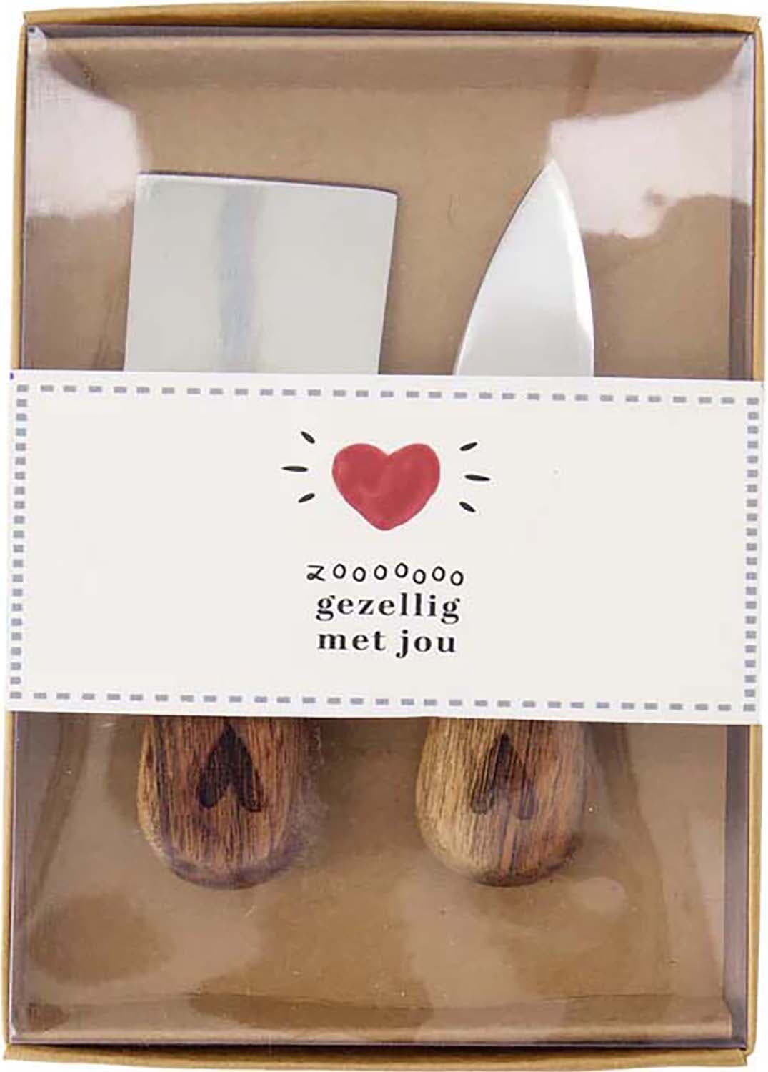 Zusss Kaasmesjes set van 2  12,5x12,5cm Multi