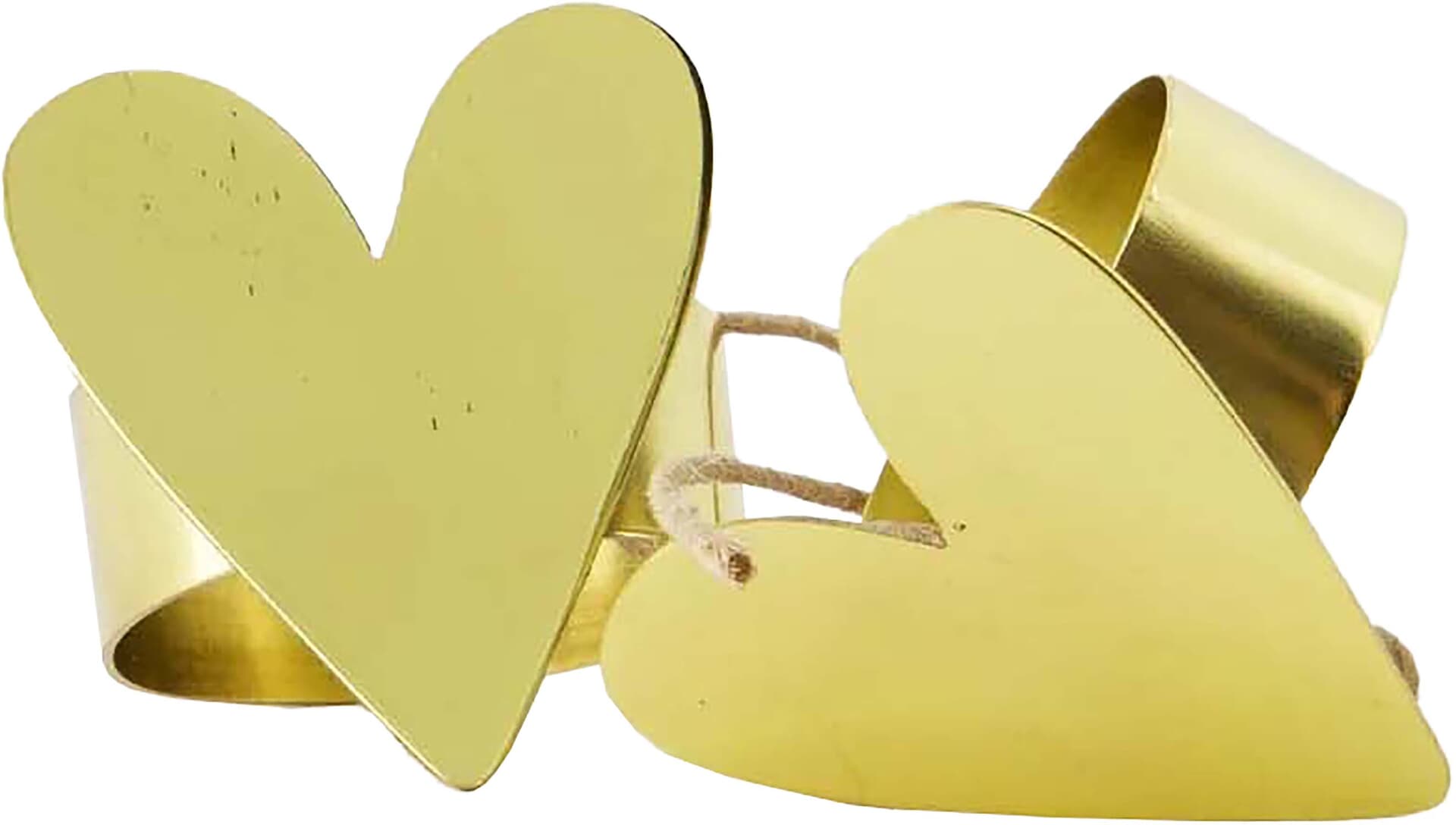 Zusss Servetringen set van 2   4x5cm Goud