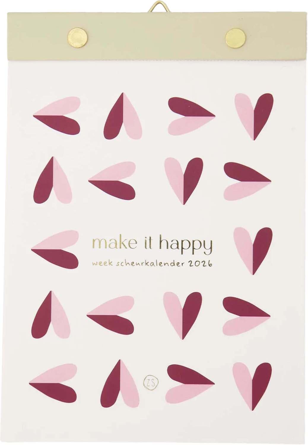 Zusss Scheurkalender Make it happy 20x14cm Multi