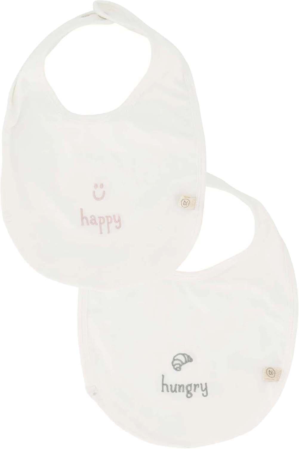 Zusss set van 2 slabbetjes Wit