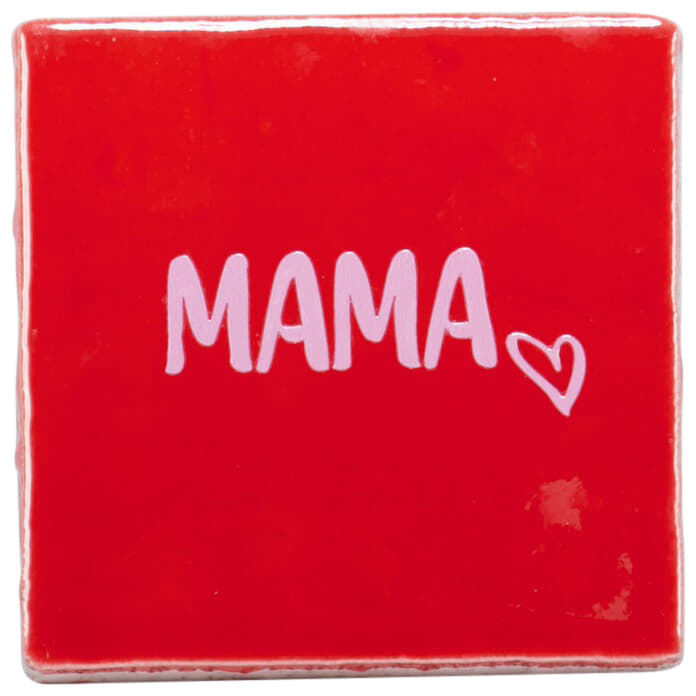 Bomont Collection Spreuken Tegel mama (hartje) 10 x 10 cm Roze