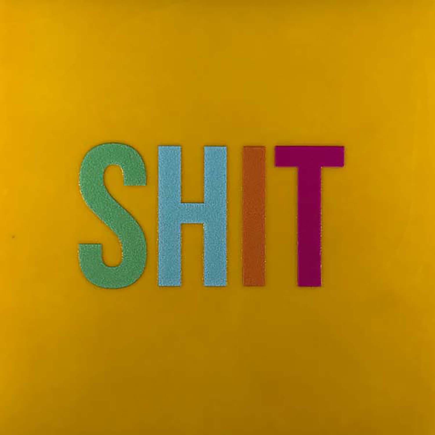 Bomont Collection Spreuken Tegel shit  10 x 10 cm Geel