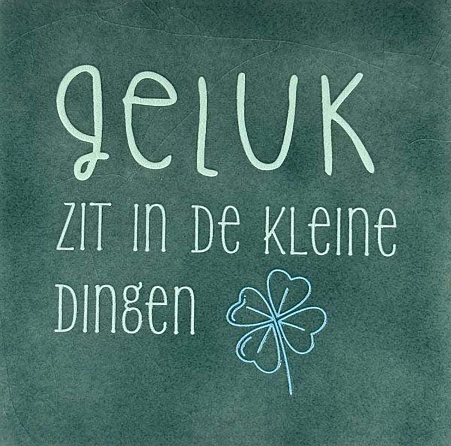 Bomont Collection Spreuken Tegel geluk zit in de kleine dingen Groen