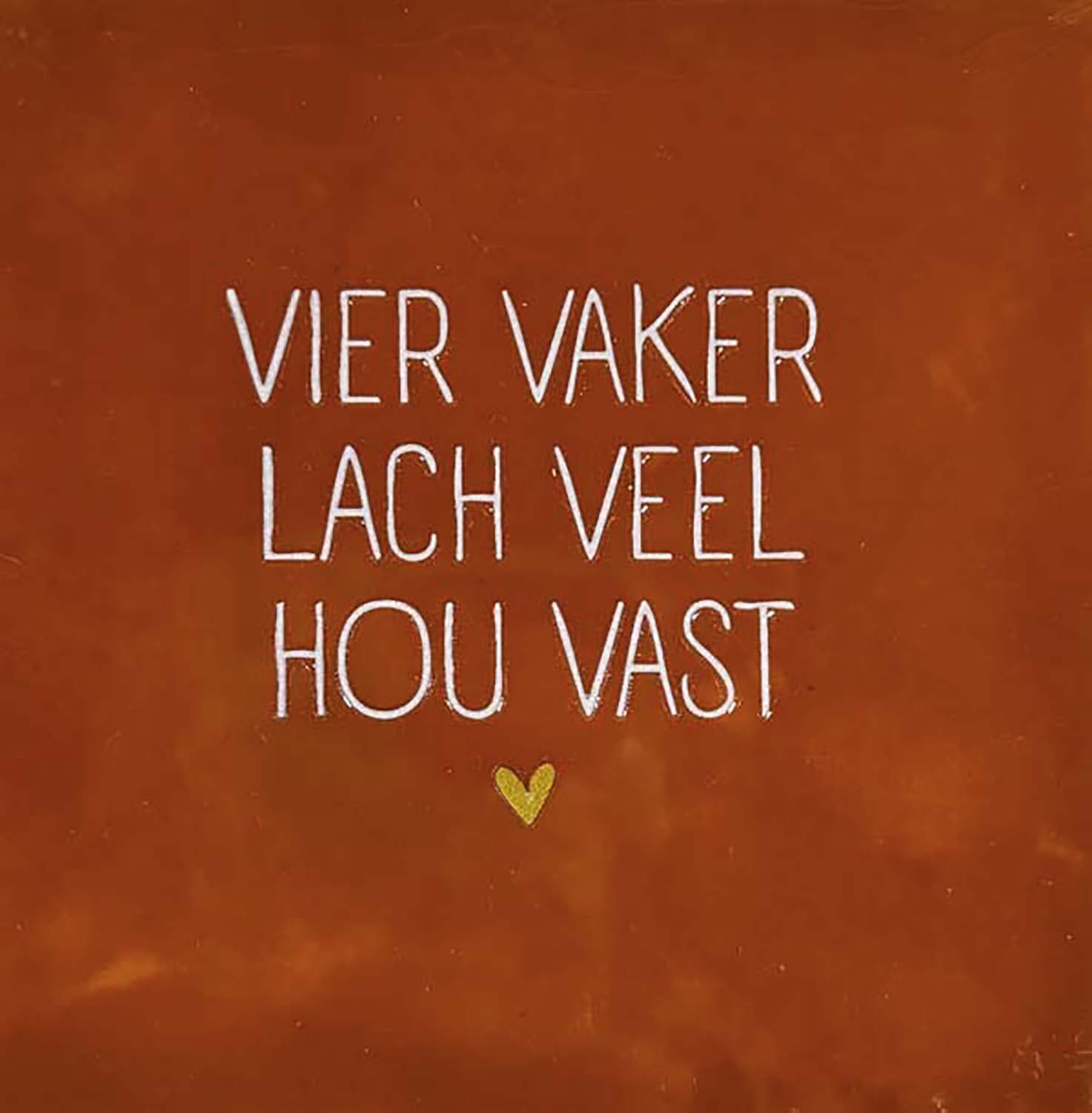 Bomont Collection Spreuken Tegel vier vaker lach veel hou vast Roze