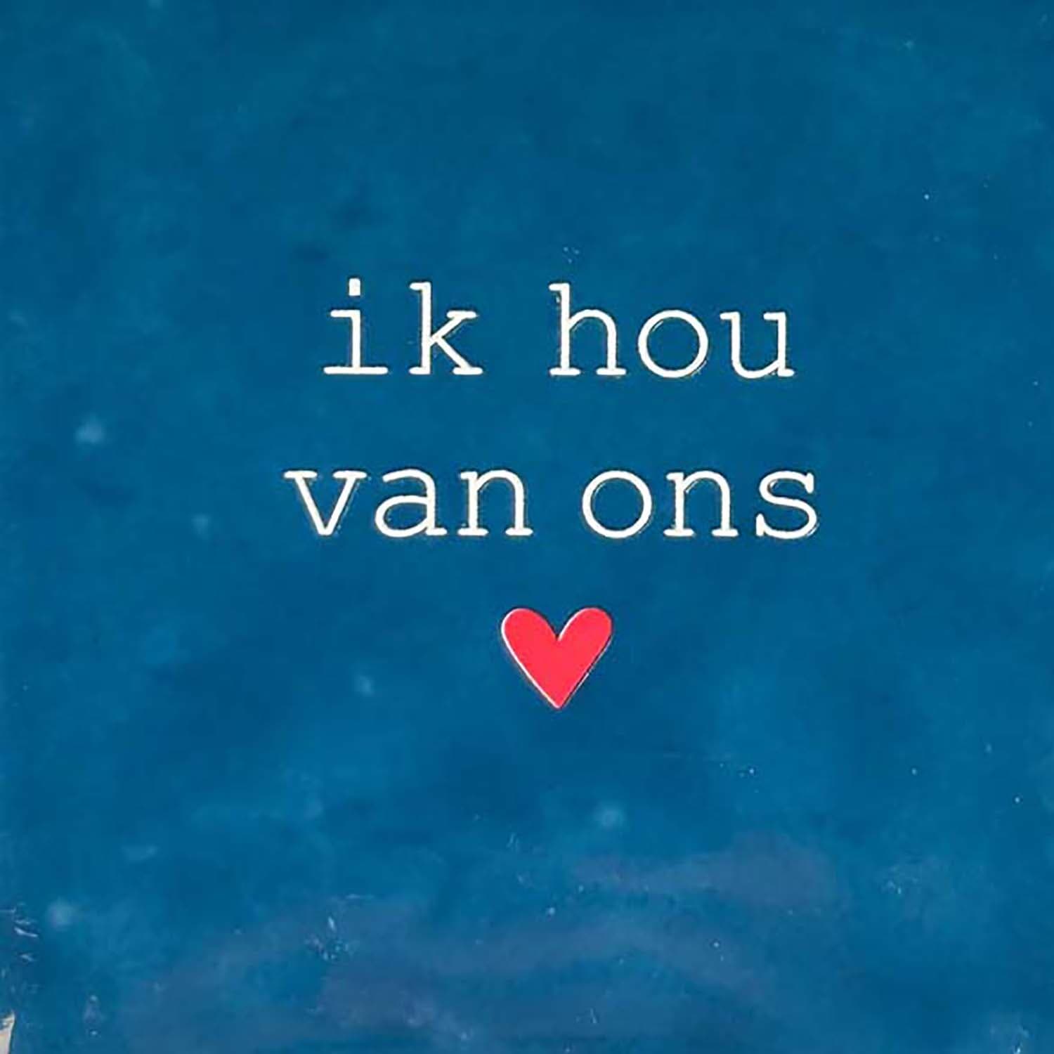 Bomont Collection Spreuken Tegel ik hou van ons 10 x 10 cm Blauw