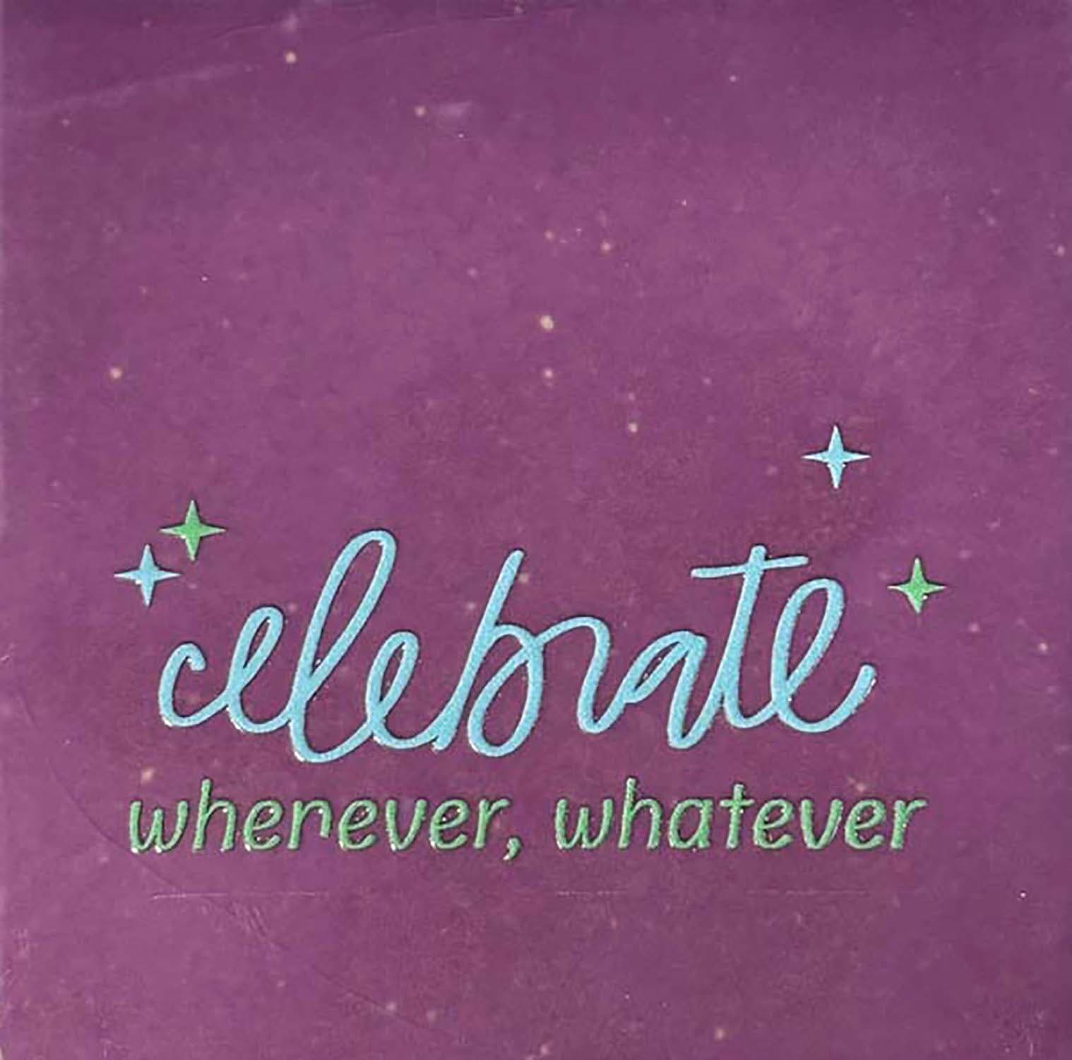 Bomont Collection Spreuken Tegel celebrate whenever whatever Paars