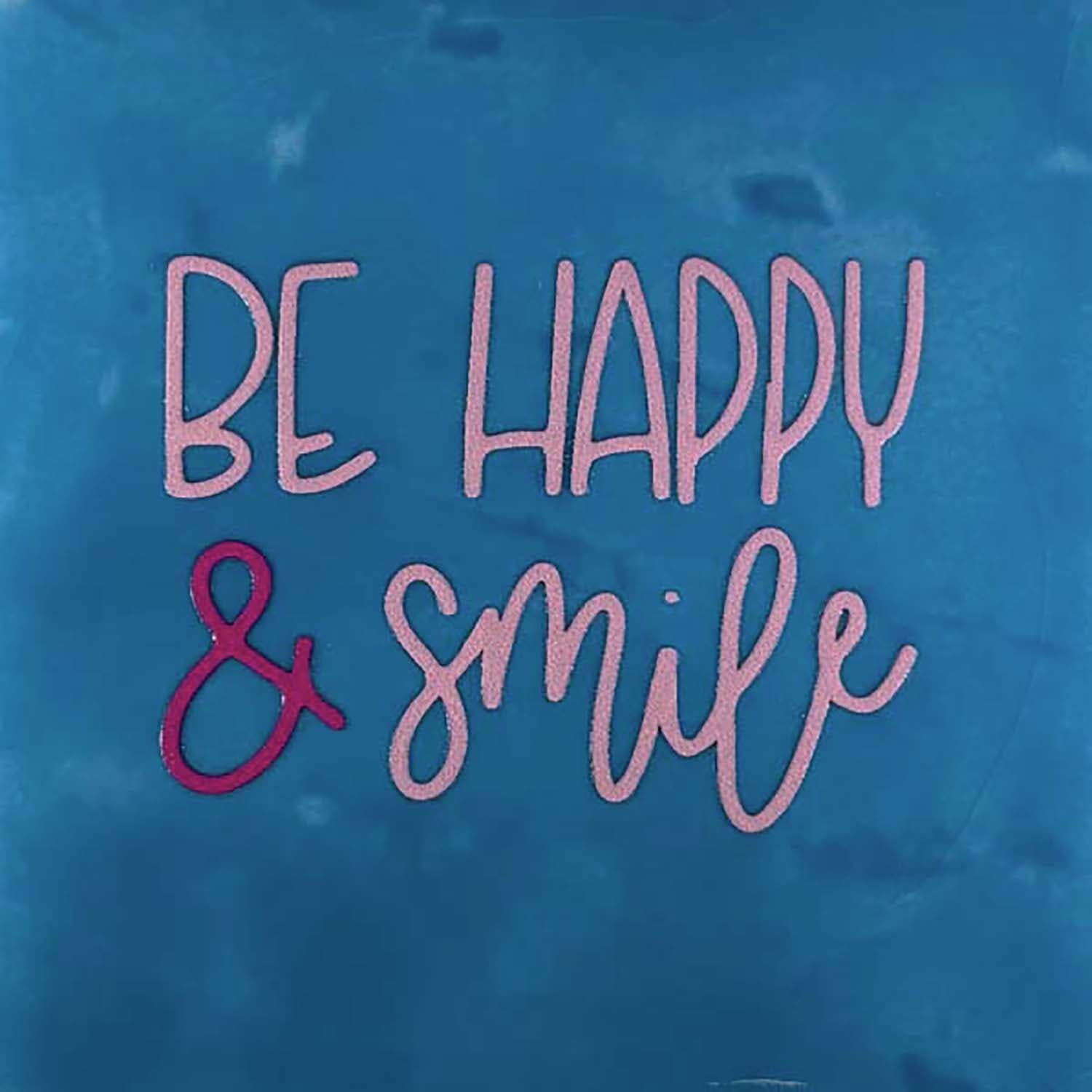 Bomont Collection Spreuken Tegel be happy & smile 10 x 10 cm Blauw