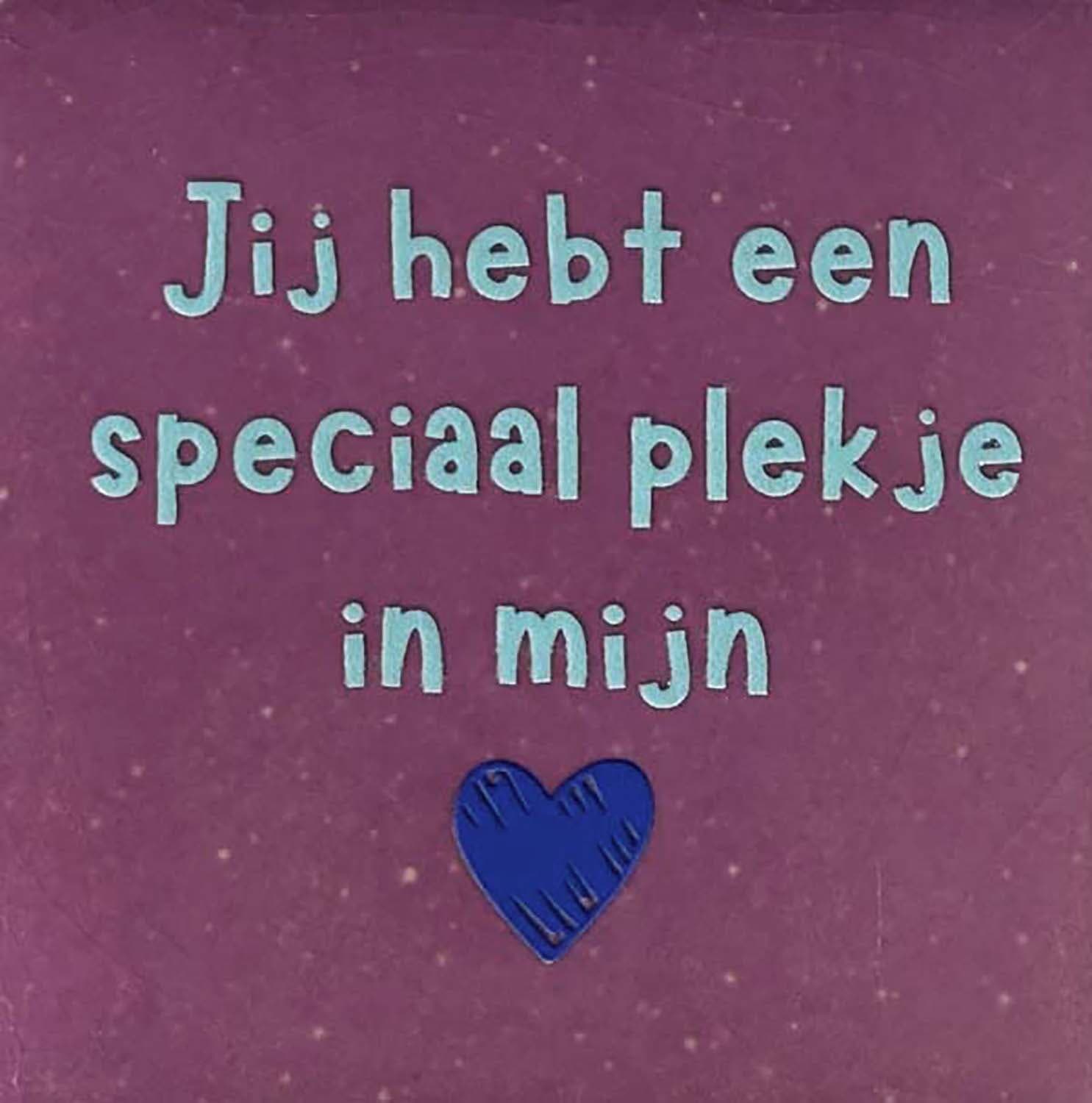 Bomont Collection Tegel jij hebt een speciaal plekje in mijn hart  Paars