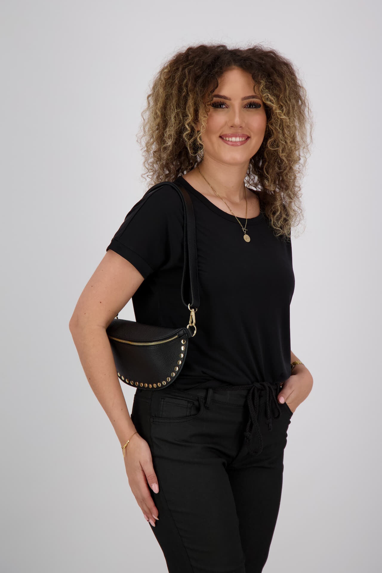 Bomont Tas Debby Classic Grain Zwart