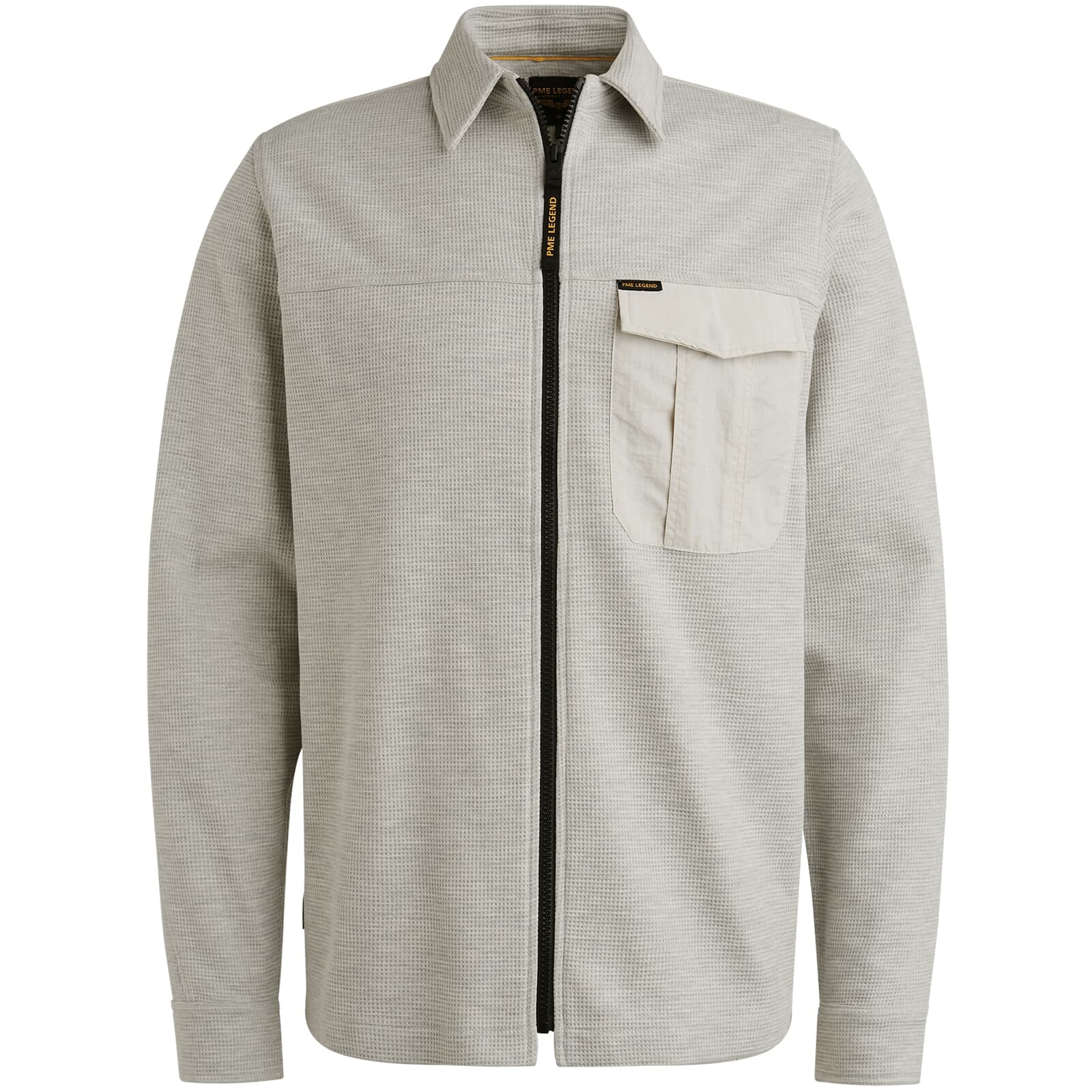 Pme Legend Shirt Jasje Waffelstructuur Grijs
