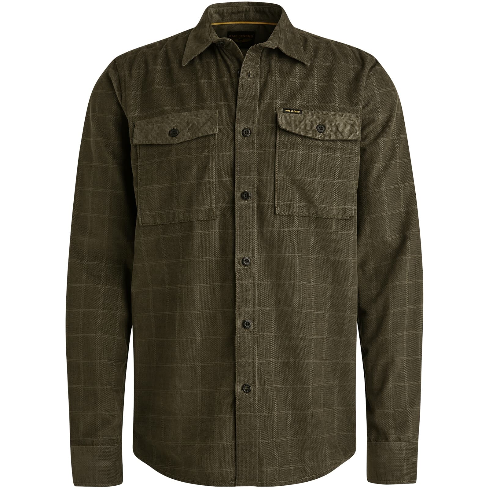 Pme Legend Overhemd Fine Corduroy Army