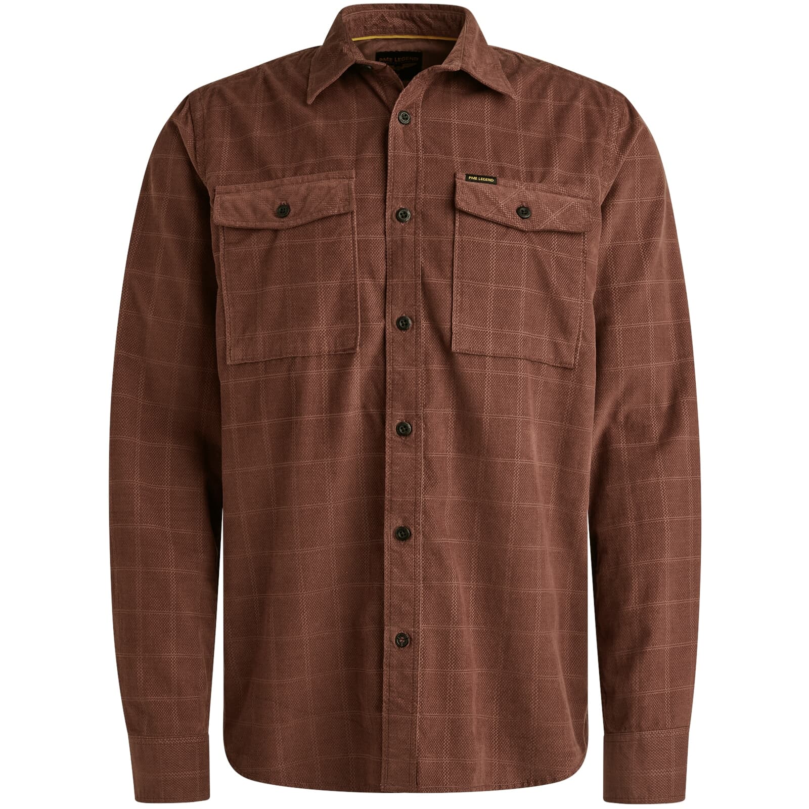 Pme Legend Overhemd Fine Corduroy Bruin