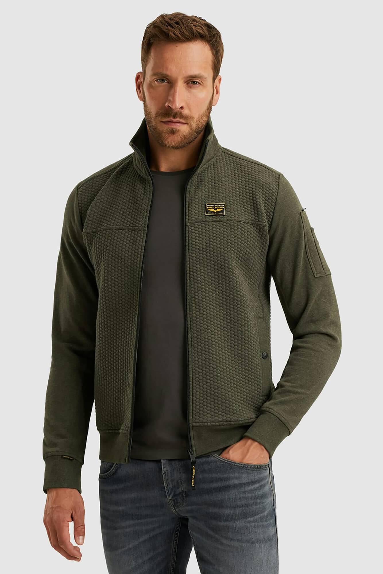 Pme Legend Sweatvest Interlock Jaquard Army