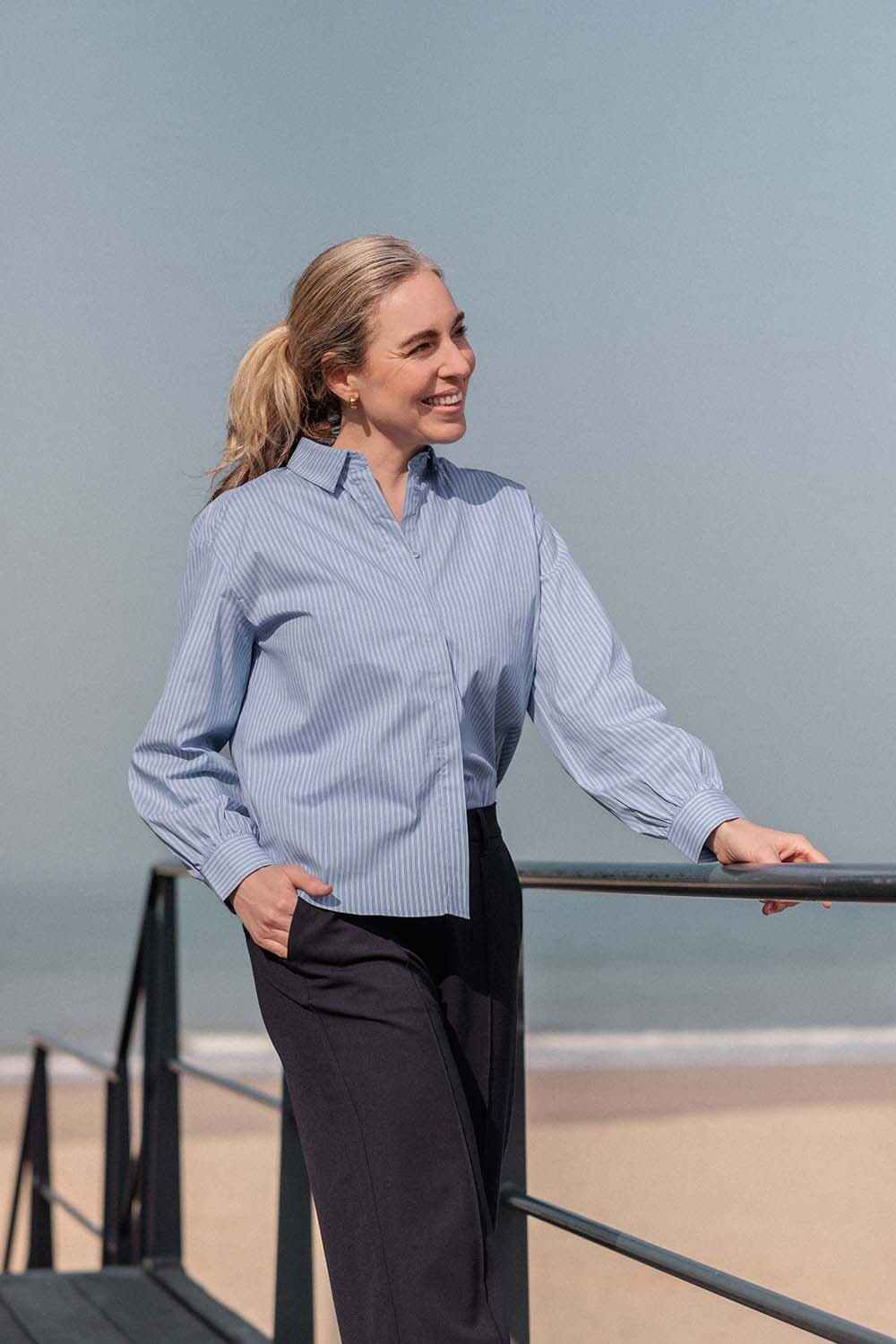 Vive La Femme Blouse Arloes Hemelsblauw