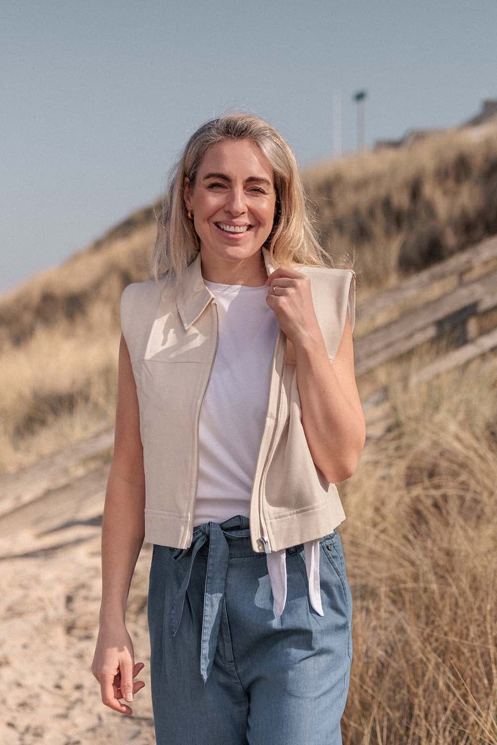 Vive La Femme Gilet Babet Off White