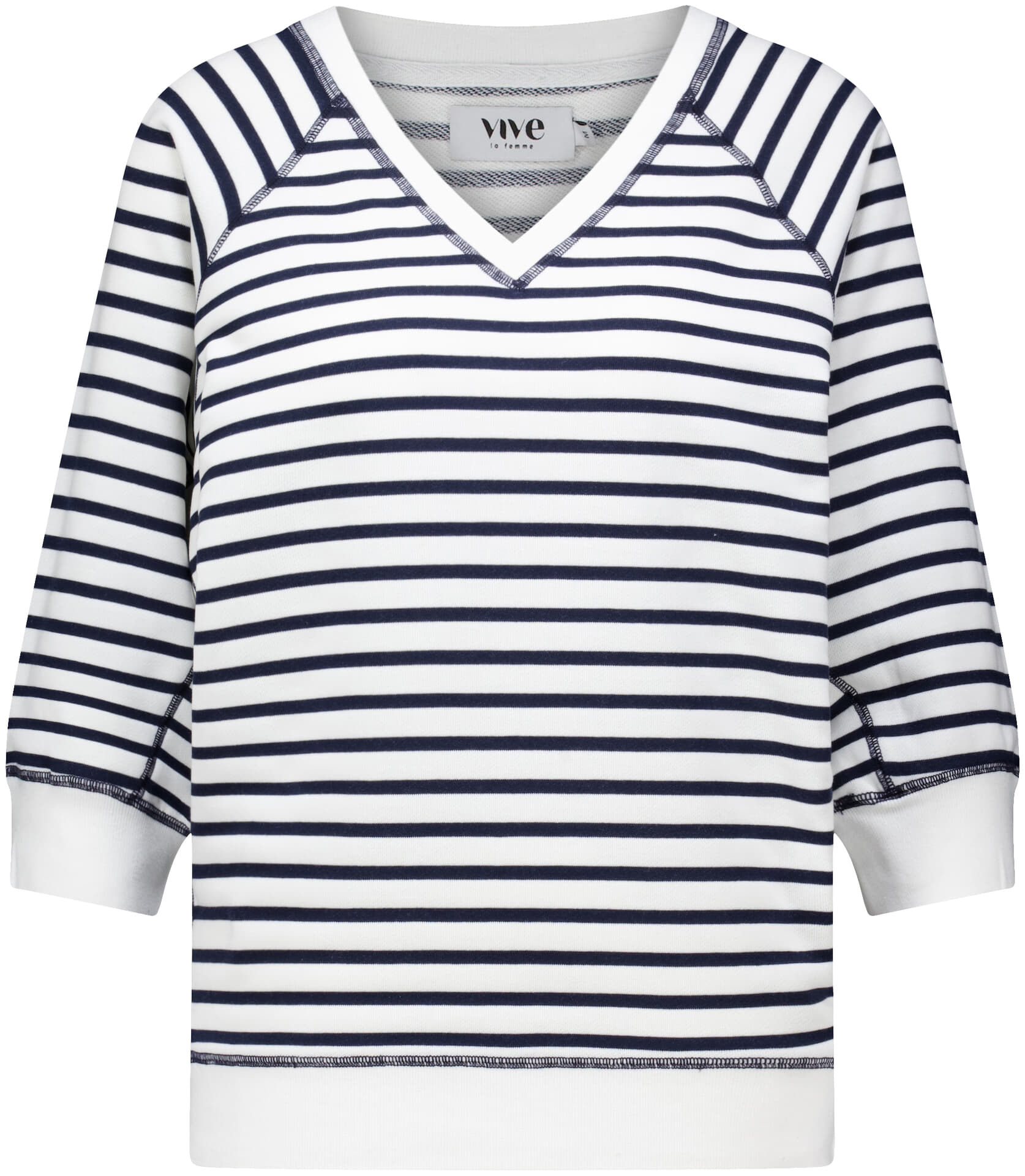 Vive La Femme Sweater Bloem Navy