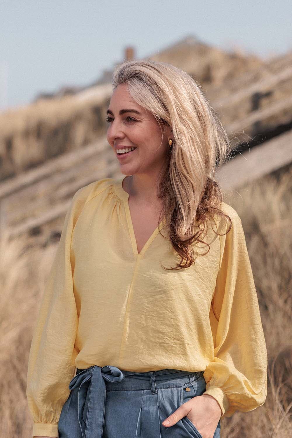 Vive La Femme Blouse Bodi Geel