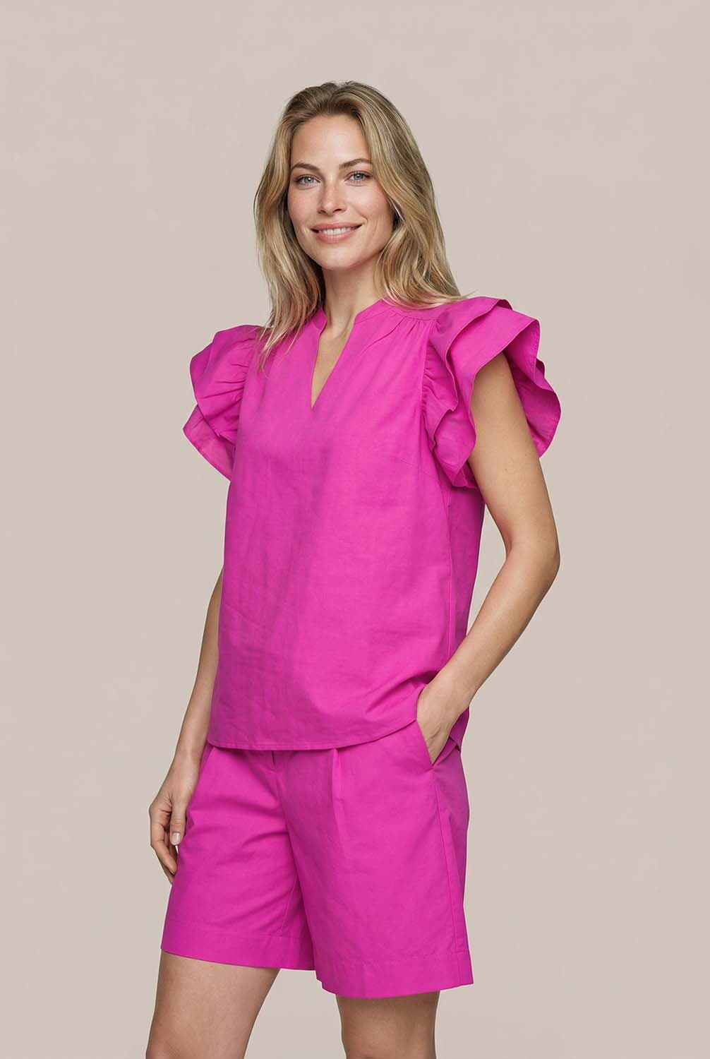 Vive La Femme Top Bijou Fuchsia