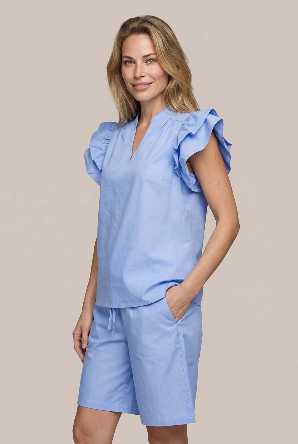 Vive La Femme Top Bijou Hemelsblauw