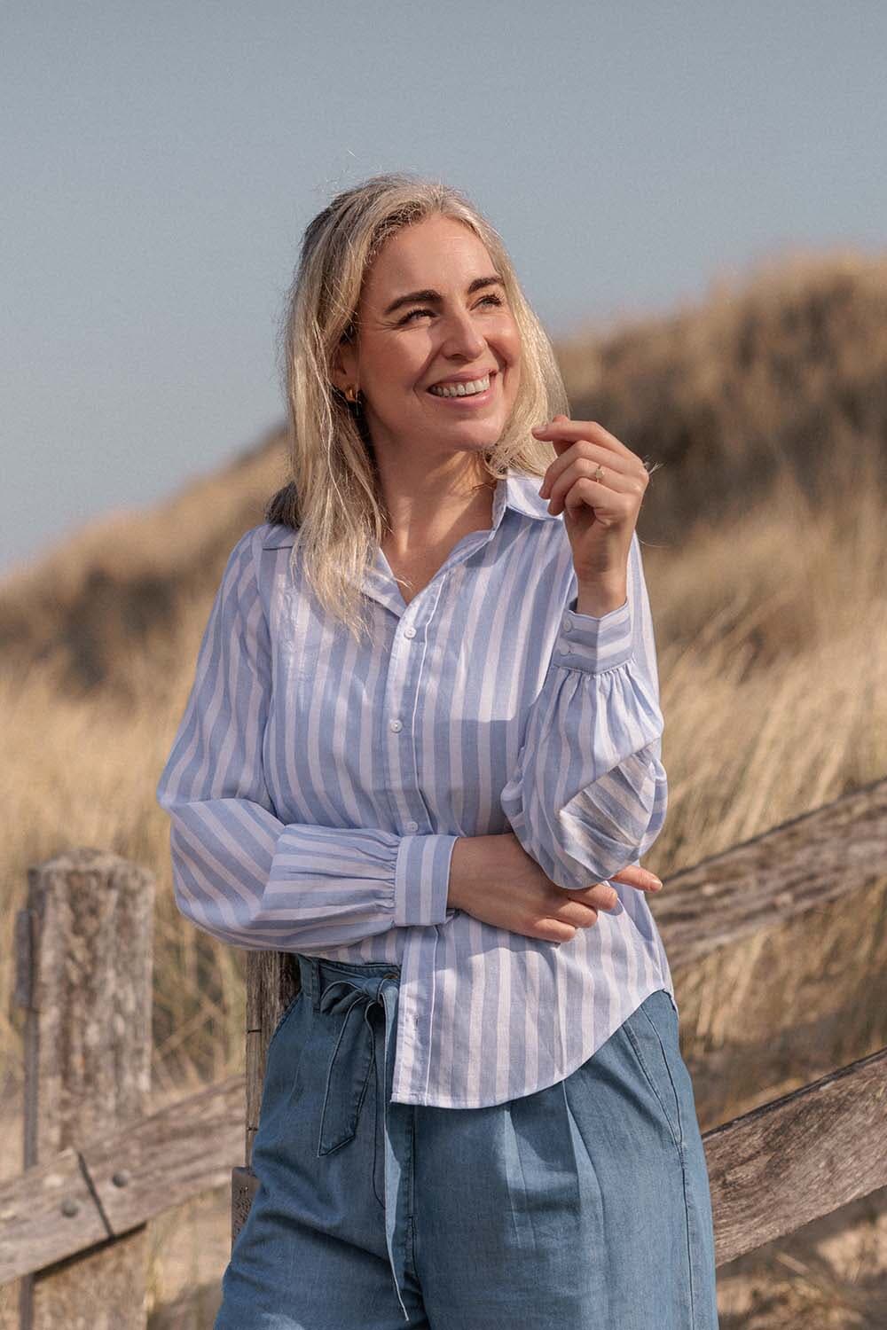 Vive La Femme Blouse Bodine Blauw