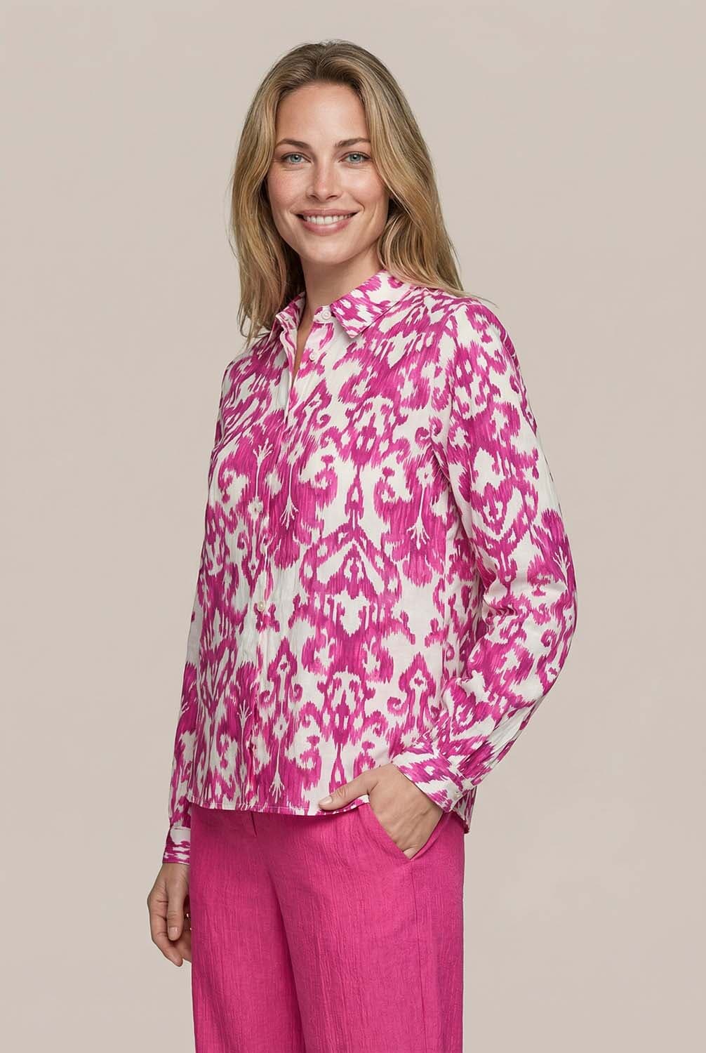 Vive La Femme Blouse Bowie Fuchsia