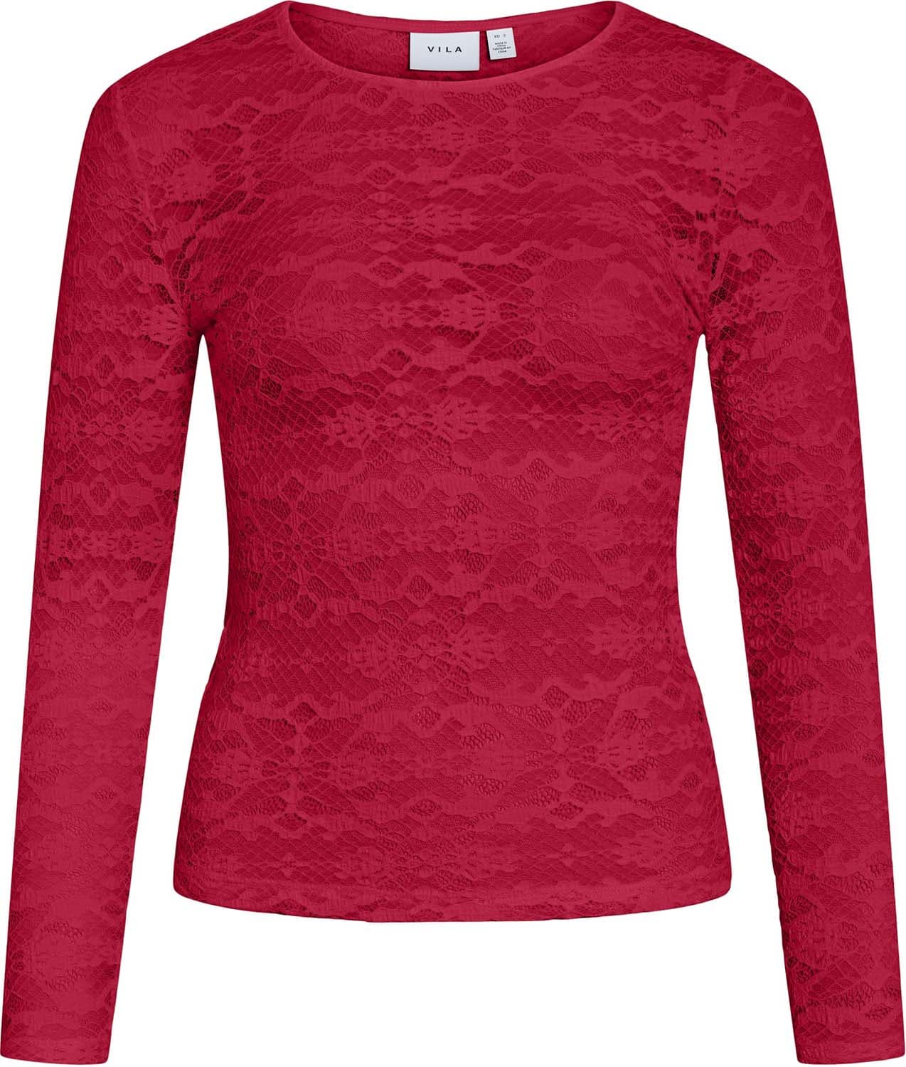 Vila Top Velina Lace Rood