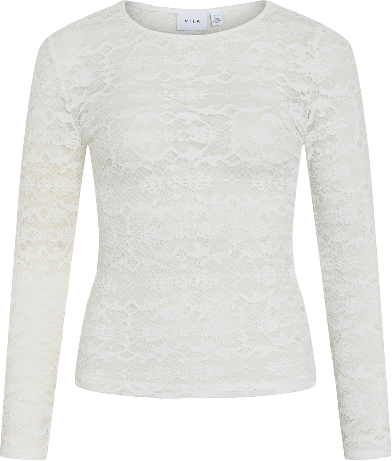 Vila Top Velina Lace Wit
