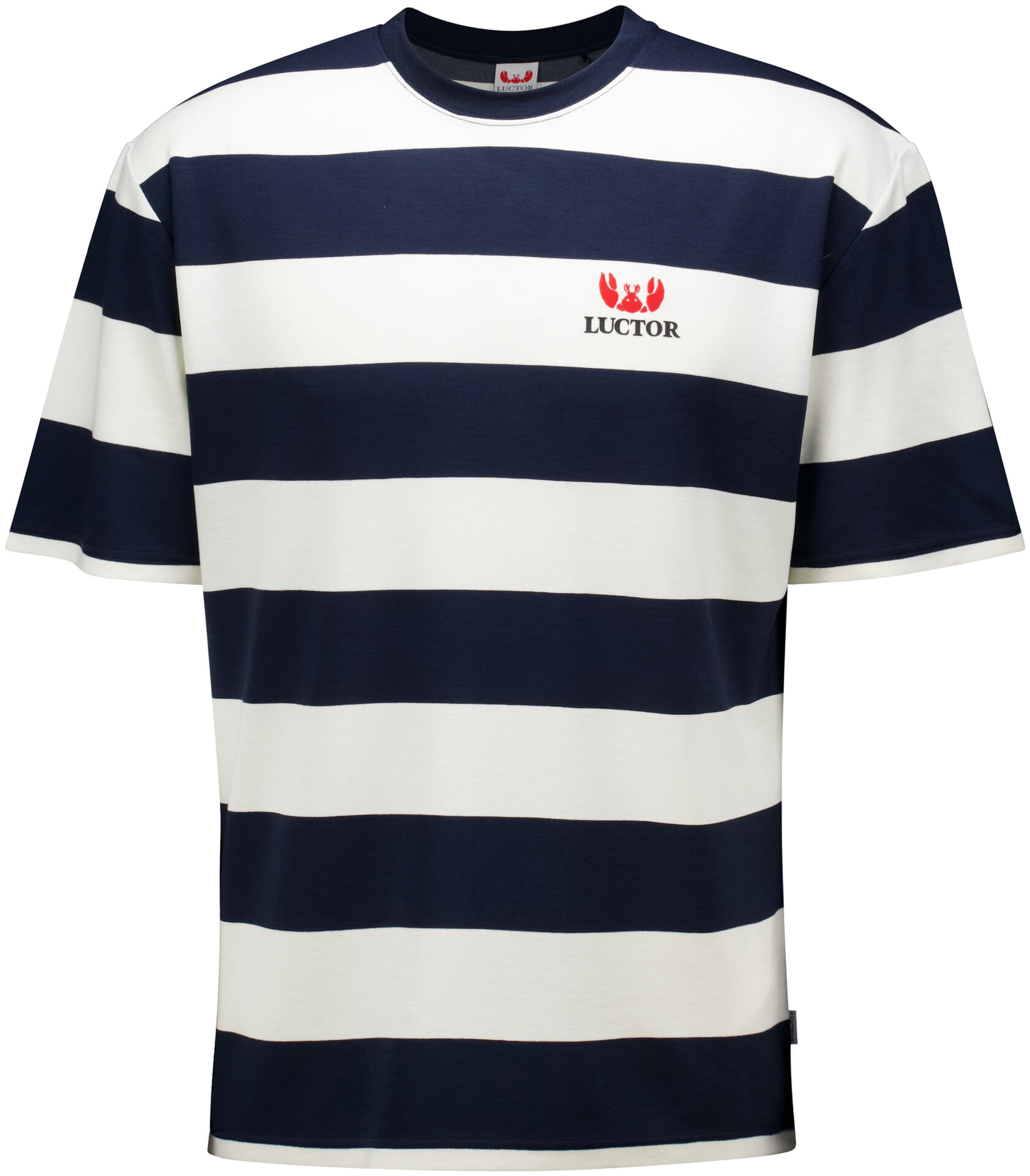 Luctor T-shirt Lars Stripe Blauw
