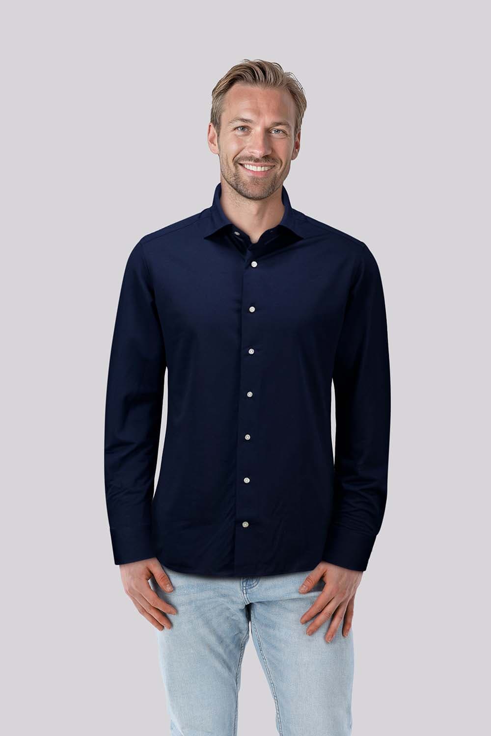 Bomont Overhemd Glenn Jersey  Navy