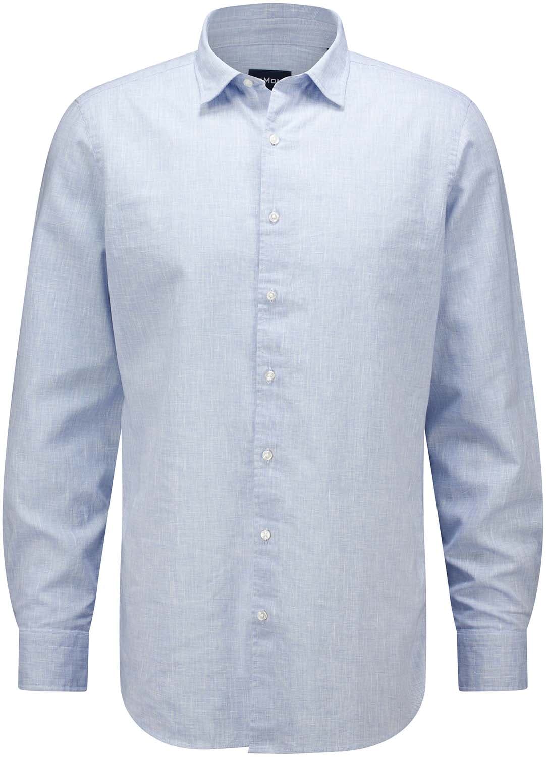 Bomont Overhemd Gino Linnen Blauw