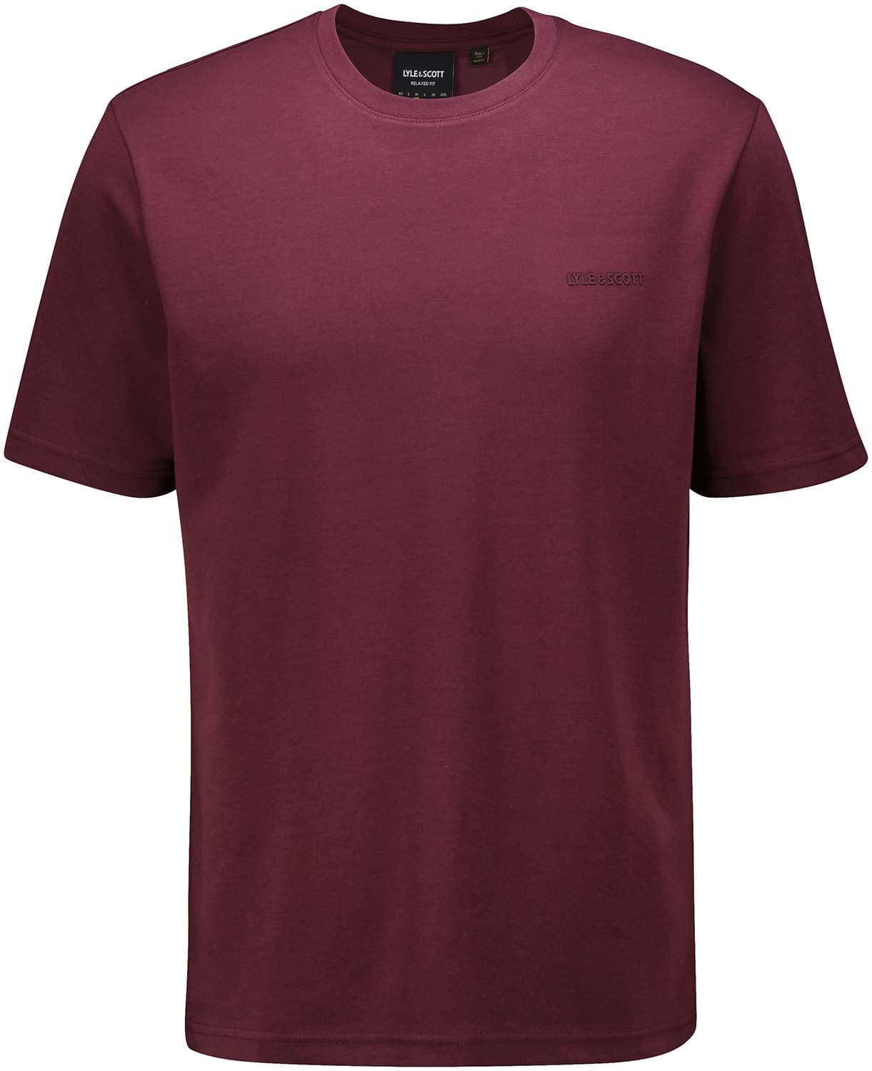 Lyle & Scott T-shirt Plain Bordeaux Rood