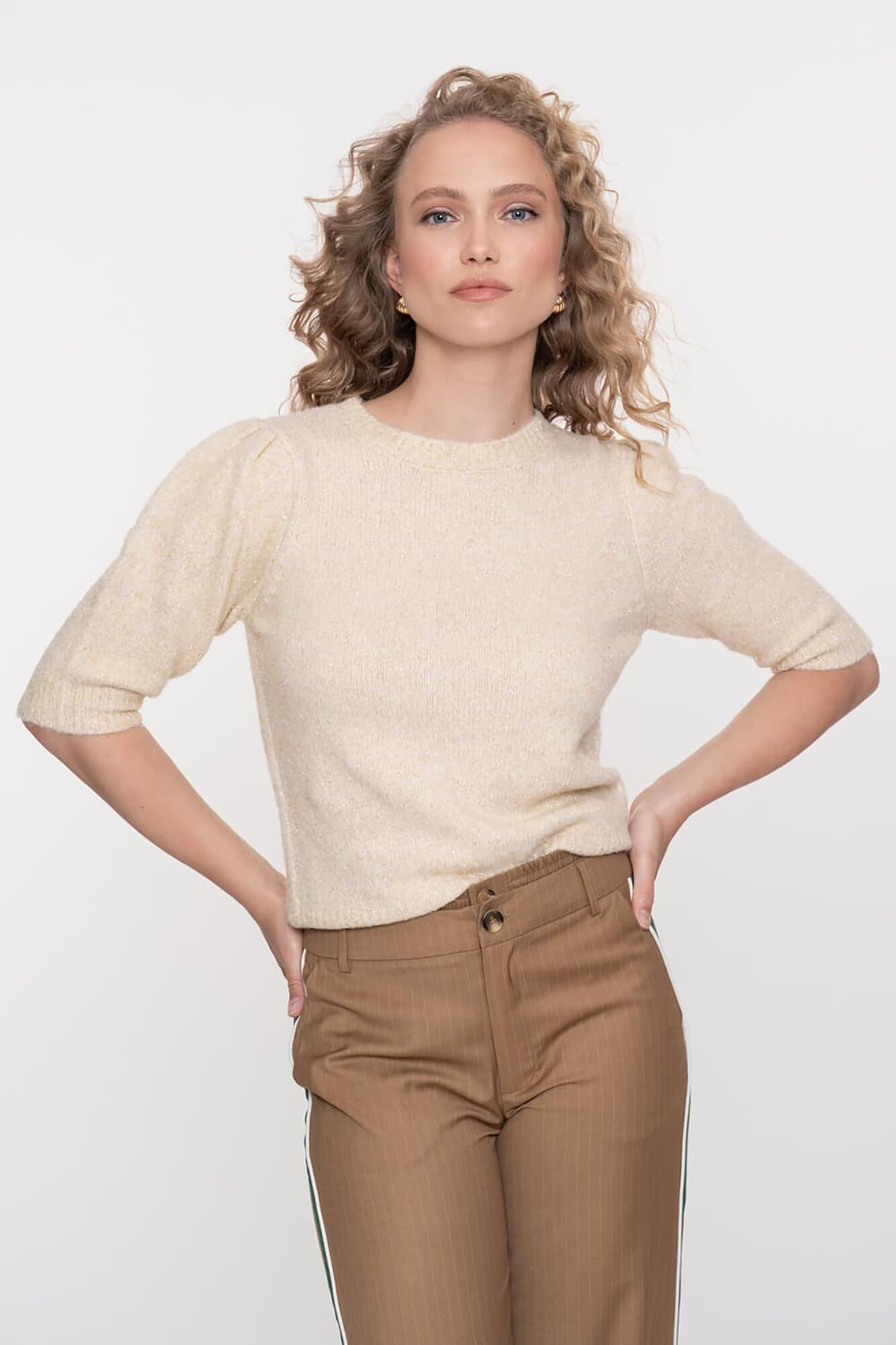 Geisha Pullover lurex Off White