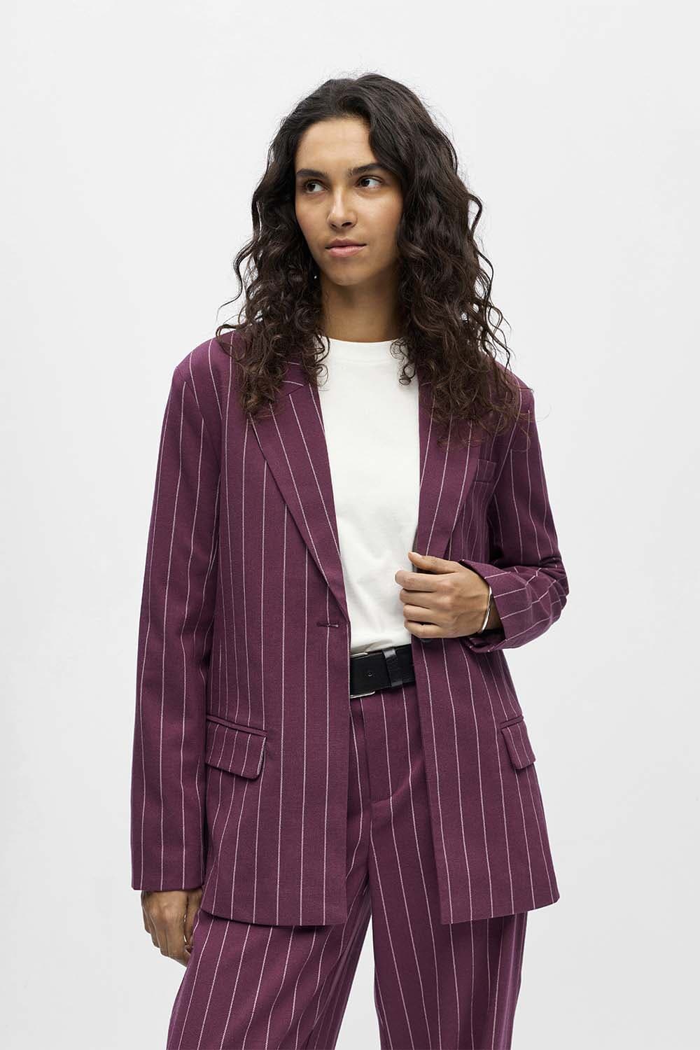 Object Blazer Lisa Bordeaux Rood Object Blazer Lisa Bordeaux Rood